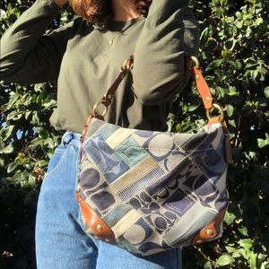 ✨ Coach denim patchwork handbag ✨